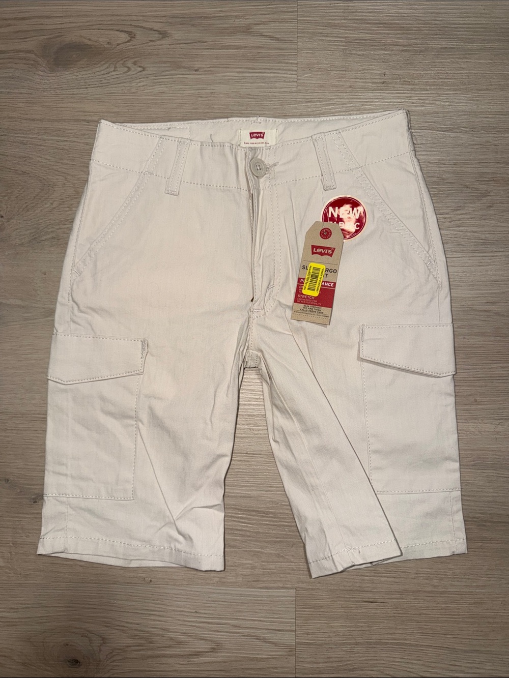 Levi's Beige Boys Cargo Shorts Sz 12 Reg W 26